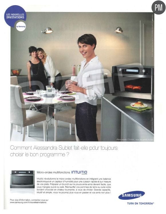 Alessandra Sublet fait la pub de Samsung (mai 2010)