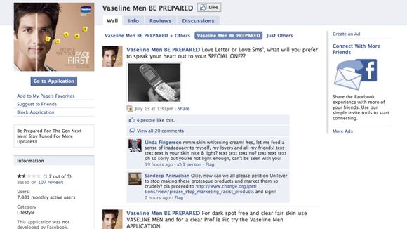 L'application facebook qui blanchit la peau fait polémique