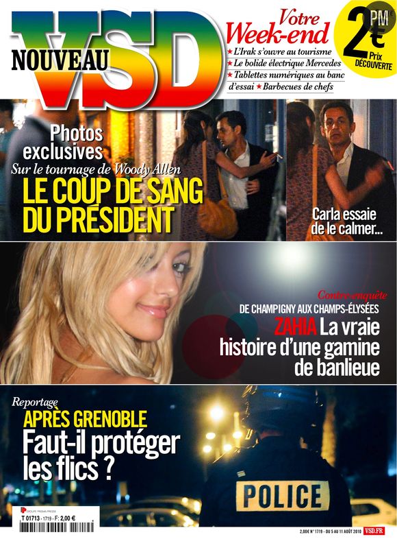 La Une du VSD en kiosque le 5 août 2010.