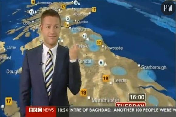 Le doigt d'honneur de Tomasz Schafernaker