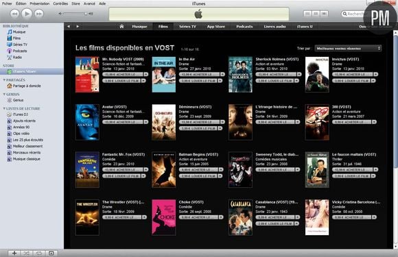 iTunes Store films en VOST