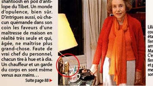 Quand Capital photographie Liliane Bettencourt et son "gode en or" 