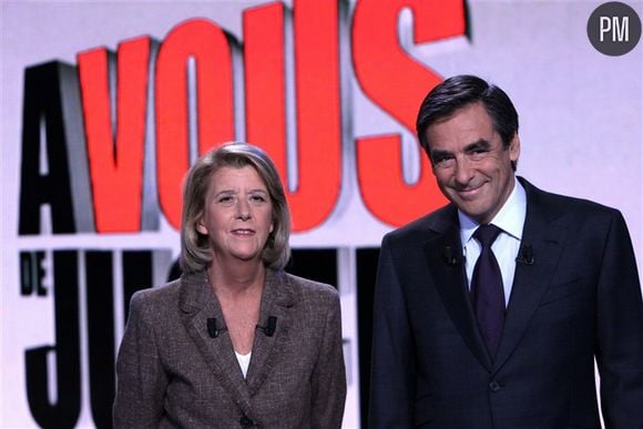 Arlette Chabot et François Fillon, le 9 septembre 2010 sur France 2