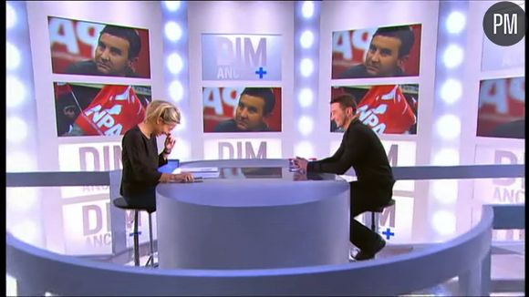 Anne-Sophie Lapix et Olivier Besancenot le 7 novembre 2010 sur Canal+.