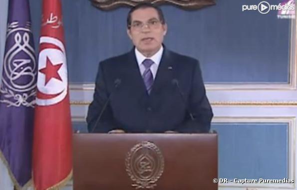Le président tunisien Ben Ali, le 13 janvier 2010