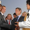 Nicolas Sarkozy en visite à Tripoli le 25 juillet 2007.