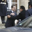 Nicolas Sarkozy reçoit Mohammed Hosni Moubarak le 9 février 2009.