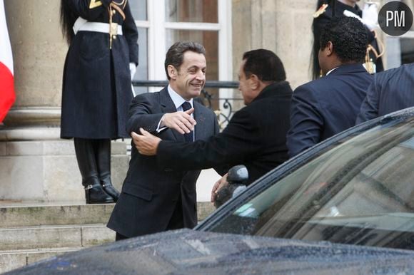 Nicolas Sarkozy reçoit Mohammed Hosni Moubarak le 9 février 2009.