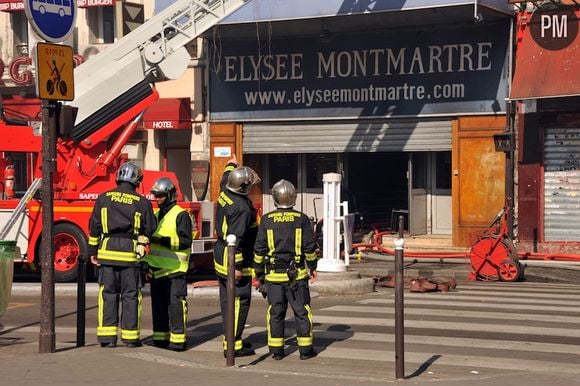 L'incendie de la salle de l'Elysée Montmartre, le 22 mars 2011 à Paris