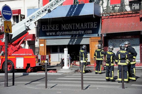 L'incendie de la salle de l'Elysée Montmartre, le 22 mars 2011 à Paris