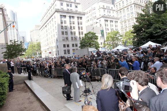 Les médias étaient très nombreux pour couvrir l'audience de DSK, le 6 juin 2011 à New York.