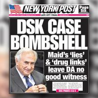 "Bombe dans l'affaire DSK" à la Une du New York Post