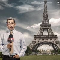 Nicolas Sarkozy mis en scène dans une publicité pour CNN