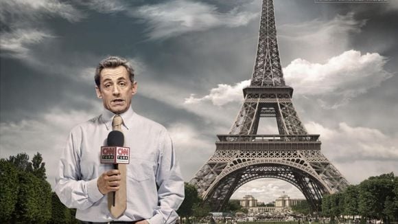 Nicolas Sarkozy mis en scène dans une publicité pour CNN