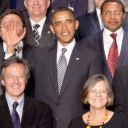 Gros plan de la photo de Barack Obama aux Nations Unies, le 21 septembre 2011
