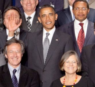 Gros plan de la photo de Barack Obama aux Nations Unies,...