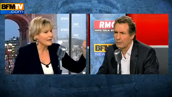 Face-à-face tendu entre Nadine Morano et Jean-Jacques Bourdin, le 5 janvier 2012 en direct sur BFM TV