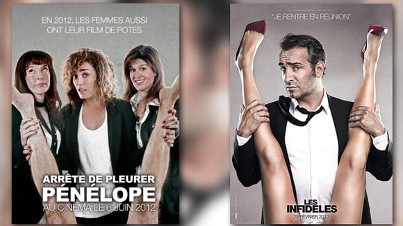Trois actrices parodient l'affiche du film "Les Infidèles"