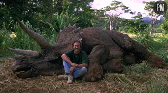 Steven Spielberg sur le tournage de "Jurassic Park"