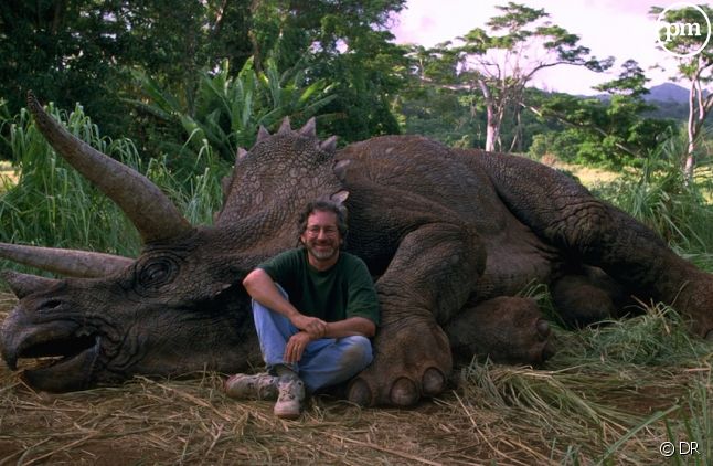 Steven Spielberg sur le tournage de "Jurassic Park"