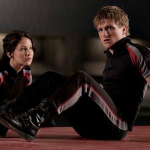 Jennifer Lawrence et Gary Ross dans "Hunger Games"