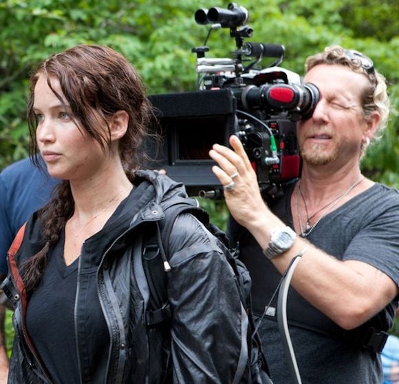 Jennifer Lawrence sur le tournage de "Hunger Games"