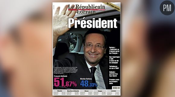 La Une du Républicain Lorrain du 7 mai 2012.