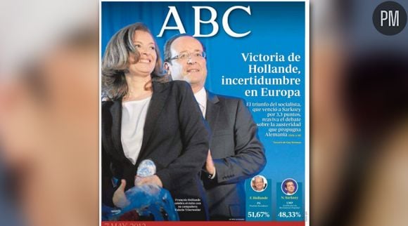 A la Une de ABC, le 7 mai 2012.