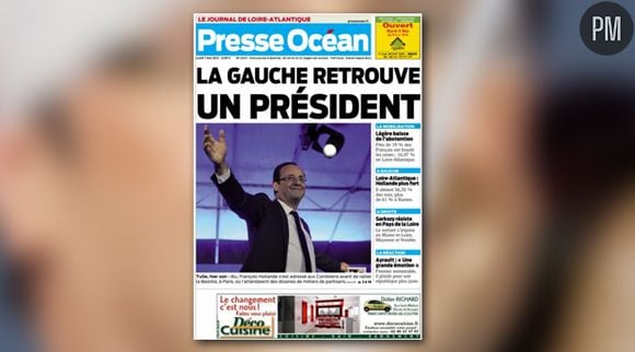 A la Une de Presse Océan, le 7 mai 2012.