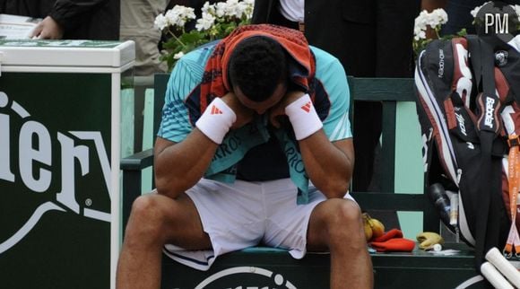 Tsonga hier soir, après sa défaite en quart de finale.