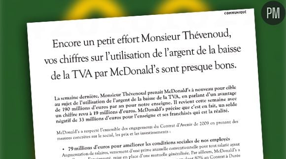 Mc Donald's répond au député Thévenoud