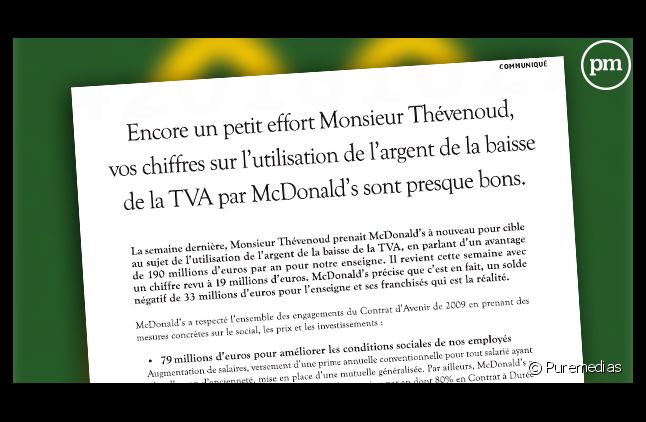 Mc Donald's répond au député Thévenoud