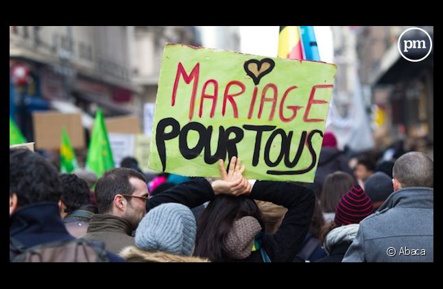 <span>Manifestation en faveur du mariage pour tous, le samedi 26 janvier à Lyon.</span>