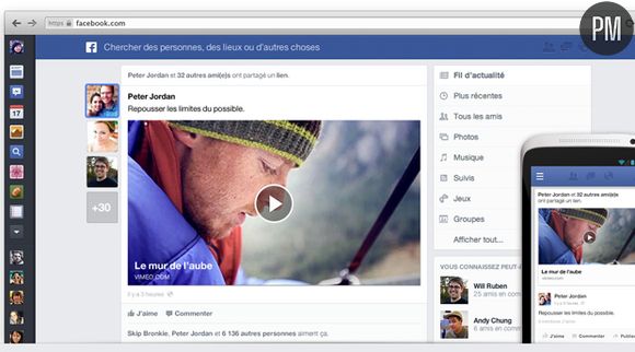 Le nouveau Facebook.