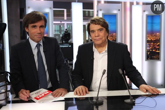 David Pujadas et Bernard Tapie au JT de 20h de France 2