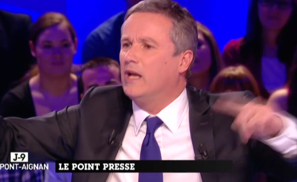 Nicolas Dupont-Aignant, invité du "Grand Journal" de Canal + en avril 2012.