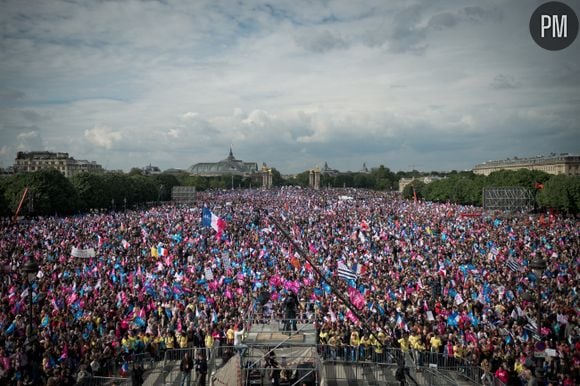 Une manifestation hostile au mariage gay, en mai 2013.