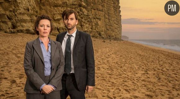 Olivia Colman et David Tennant de la série "Broadchurch".