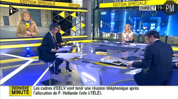 i-TELE en édition spéciale "remaniement" hier soir.