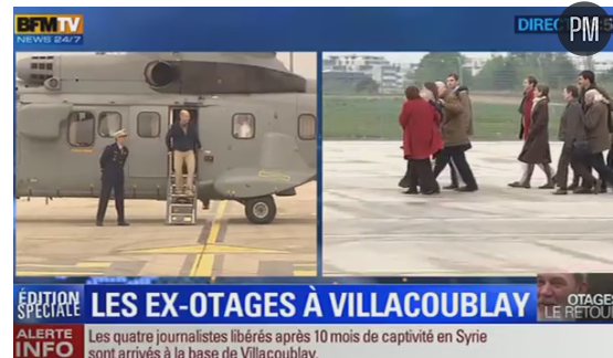 Les otages sont arrivés sur la base de Villacoublay,