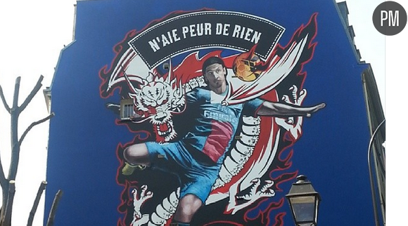 La fresque de Nike en l'honneur de Zlatan Ibrahimovic.