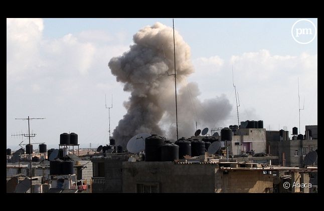 Image d'un bombardement à Gaza le 16 juillet 2014