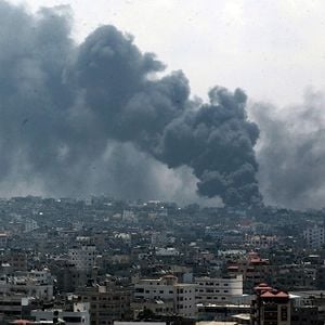 Image d'un bombardement sur Gaza