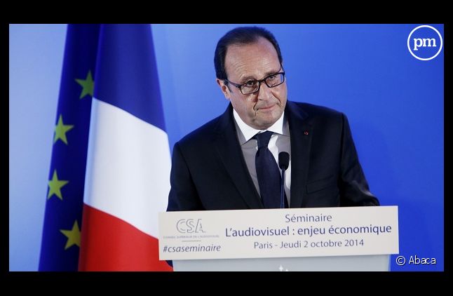 François Hollande dans les locaux du CSA