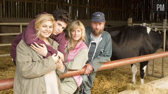 Louane Emera, Luca Gelberg, Karin Viard et François Damiens dans "La Famille Bélier"