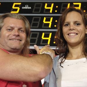 Laure Manaudou et Philippe Lucas en 2006