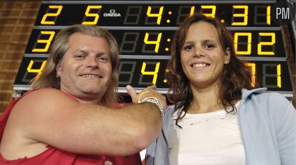 Laure Manaudou et Philippe Lucas en 2006