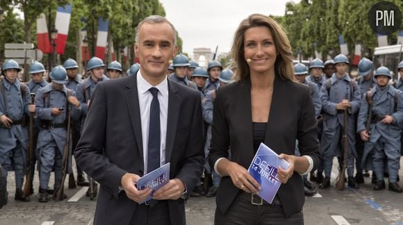 Gilles Bouleau et Anne-claire Coudray, le 14 juillet 2014.