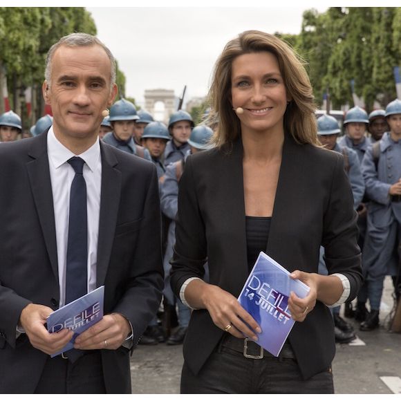 Gilles Bouleau et Anne-claire Coudray, le 14 juillet 2014.