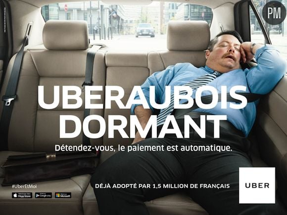 Uberauboisdormant : Première campagne de publicité d'Uber